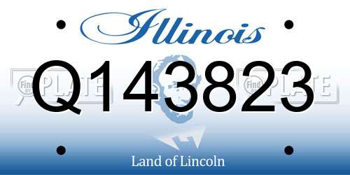 Q143823 Illinois License Plate
