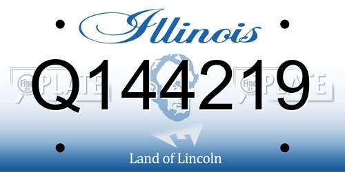 Q144219 Illinois License Plate