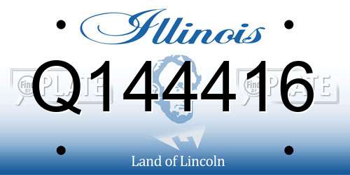 Q144416 Illinois License Plate
