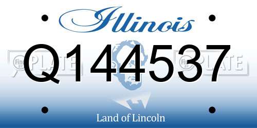 Q144537 Illinois License Plate