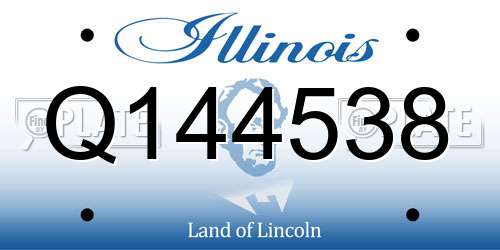 Q144538 Illinois License Plate