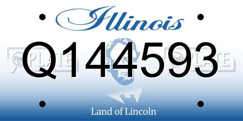 Q144593 Illinois License Plate