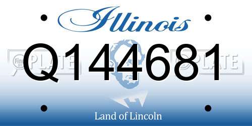 Q144681 Illinois License Plate
