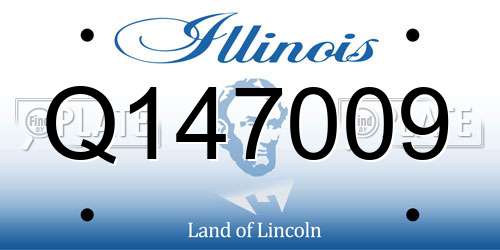 Q147009 Illinois License Plate