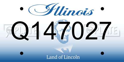 Q147027 Illinois License Plate
