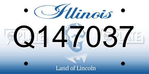 Q147037 Illinois License Plate