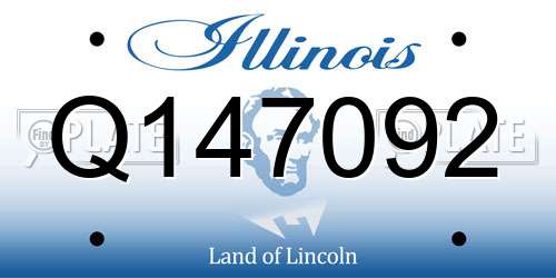 Q147092 Illinois License Plate