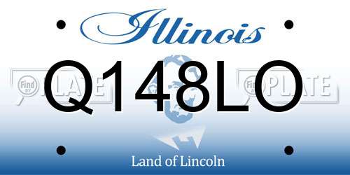 Q148LO Illinois License Plate
