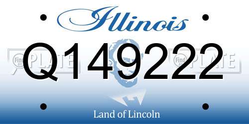 Q149222 Illinois License Plate