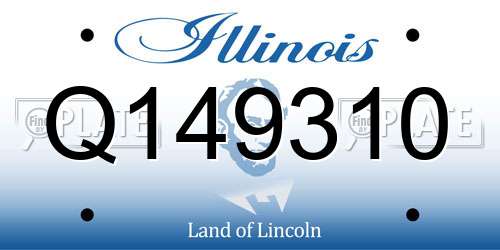 Q149310 Illinois License Plate