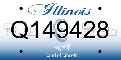 Q149428 Illinois License Plate