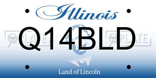 Q14BLD Illinois License Plate