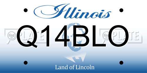 Q14BLO Illinois License Plate