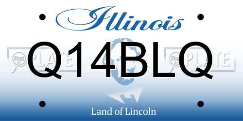 Q14BLQ Illinois License Plate