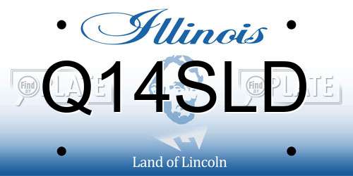 Q14SLD Illinois License Plate