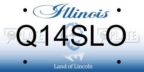Q14SLO Illinois License Plate