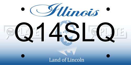 Q14SLQ Illinois License Plate