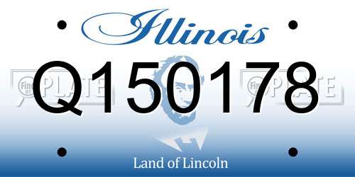Q150178 Illinois License Plate