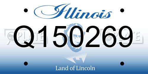 Q150269 Illinois License Plate