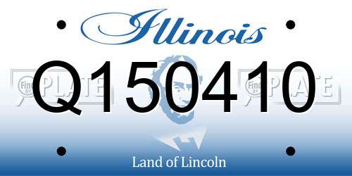 Q150410 Illinois License Plate