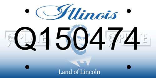 Q150474 Illinois License Plate