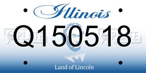 Q150518 Illinois License Plate
