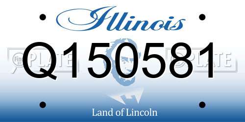 Q150581 Illinois License Plate