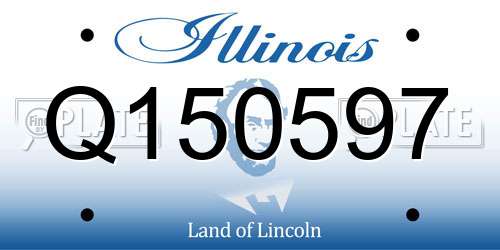 Q150597 Illinois License Plate