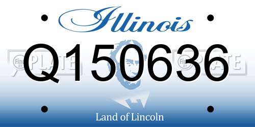 Q150636 Illinois License Plate