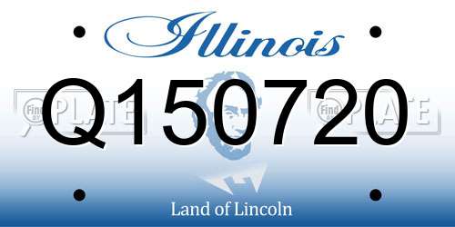 Q150720 Illinois License Plate