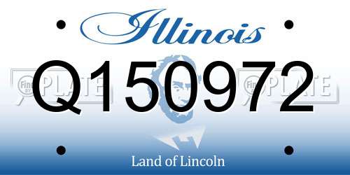 Q150972 Illinois License Plate