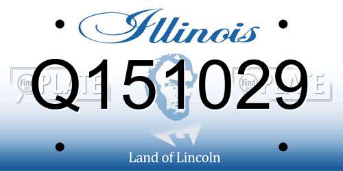 Q151029 Illinois License Plate