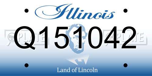 Q151042 Illinois License Plate