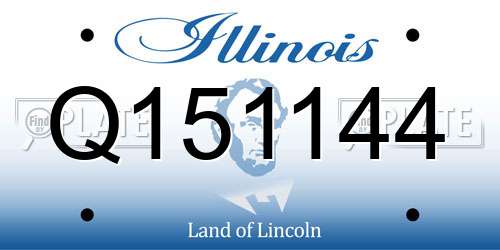 Q151144 Illinois License Plate