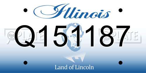 Q151187 Illinois License Plate