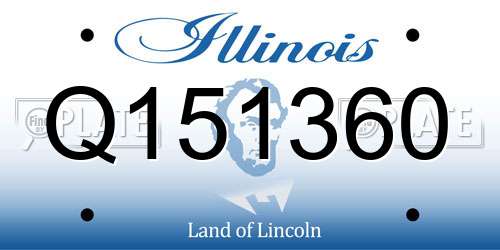 Q151360 Illinois License Plate