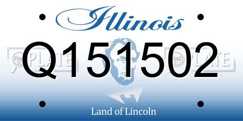 Q151502 Illinois License Plate