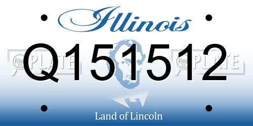 Q151512 Illinois License Plate