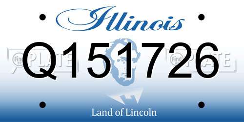 Q151726 Illinois License Plate