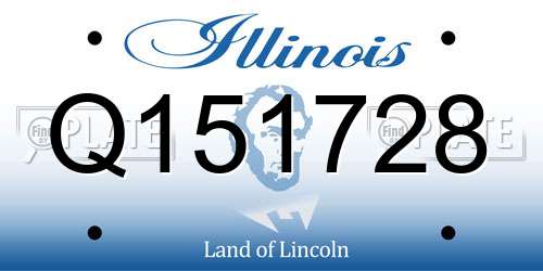 Q151728 Illinois License Plate