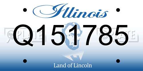 Q151785 Illinois License Plate