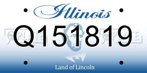 Q151819 Illinois License Plate