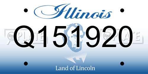 Q151920 Illinois License Plate
