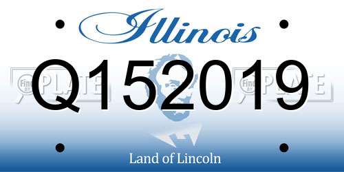 Q152019 Illinois License Plate