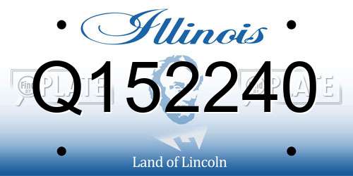Q152240 Illinois License Plate