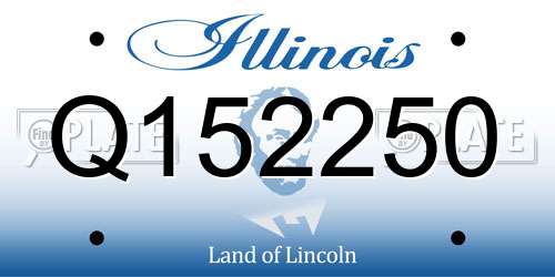 Q152250 Illinois License Plate
