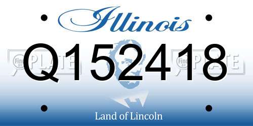 Q152418 Illinois License Plate