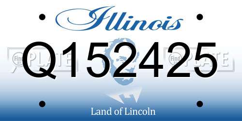 Q152425 Illinois License Plate