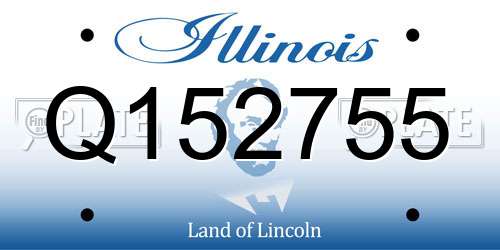 Q152755 Illinois License Plate