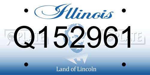 Q152961 Illinois License Plate